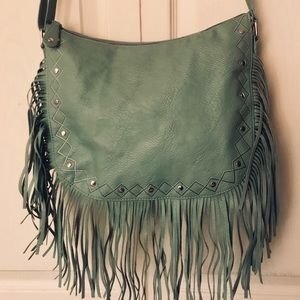 Tilly’s Studded Crossbody Fringe Bag
